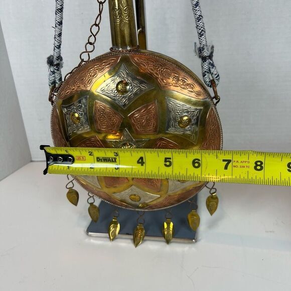 VTG Moroccan Islamic Cantinplora Water Snuffs Bottle Powder Flask Copper Brass - Picture 10 of 13